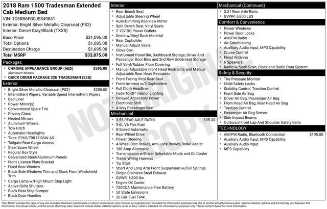 2018 RAM 1500 Tradesman