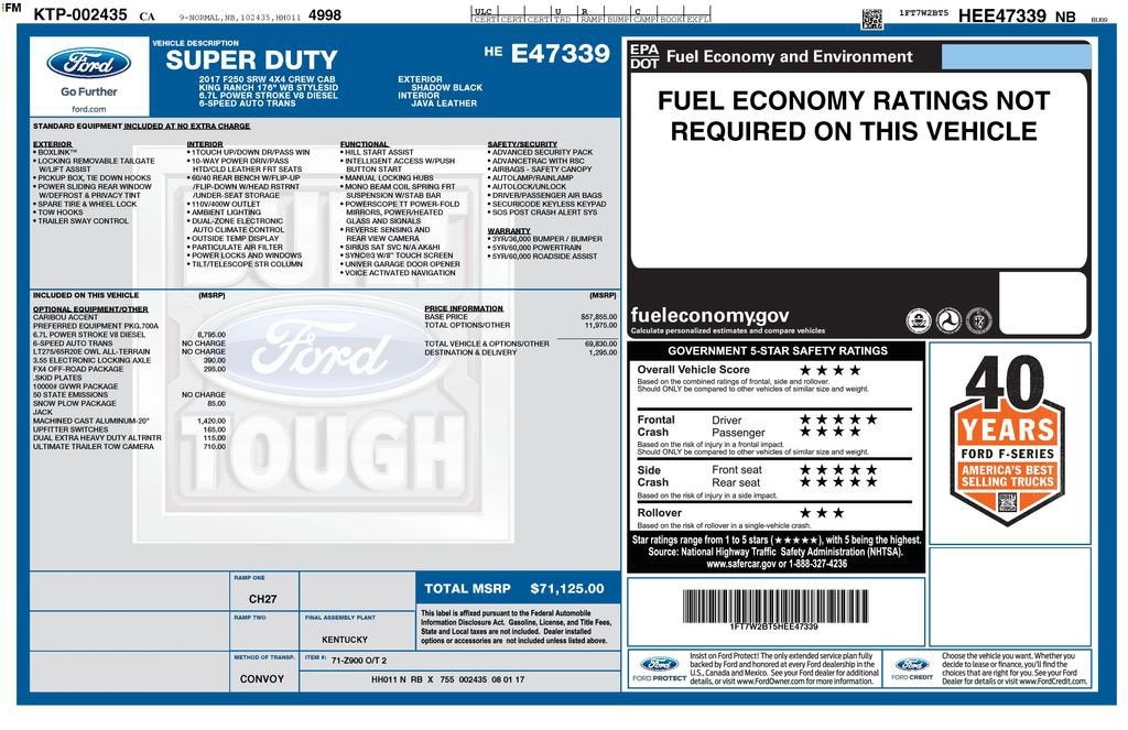 2017 Ford Super Duty F-250 SRW Lariat