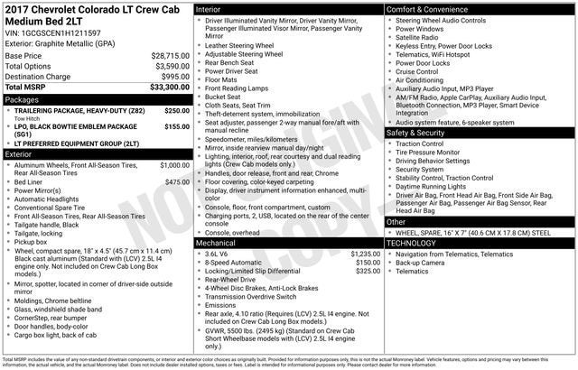 2017 Chevrolet Colorado 2WD LT