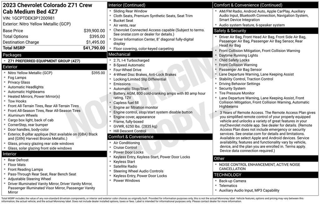 2023 Chevrolet Colorado 4WD Z71