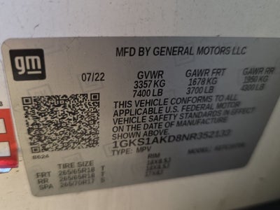 2022 GMC Yukon SLE