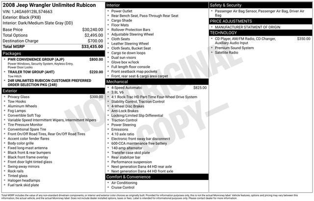 2008 Jeep Wrangler Unlimited Rubicon