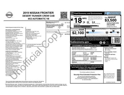 2019 Nissan Frontier Desert Runner