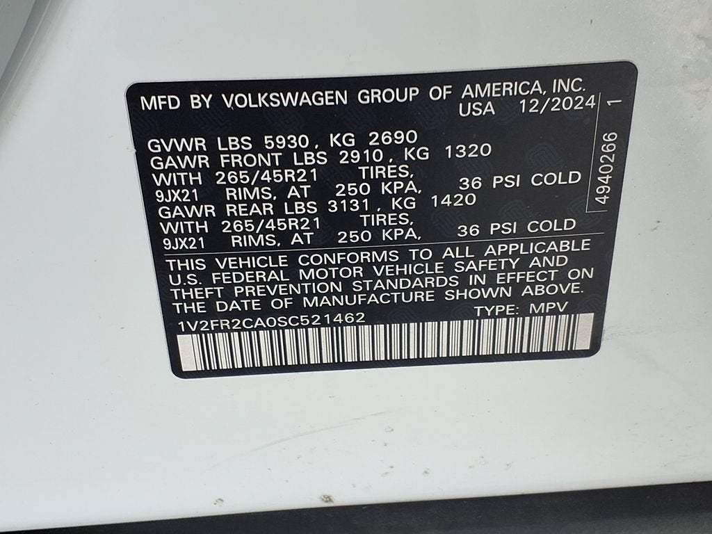 2025 Volkswagen Atlas 2.0T SEL Premium R-Line