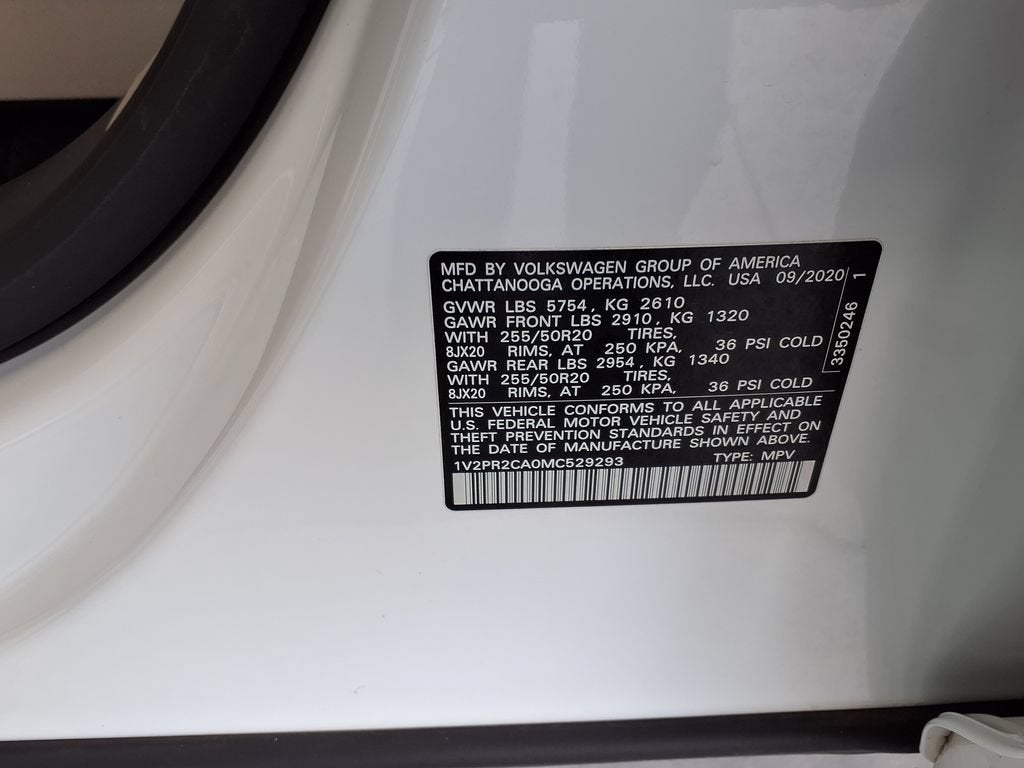 2021 Volkswagen Atlas 3.6L V6 SE w/Technology R-Line