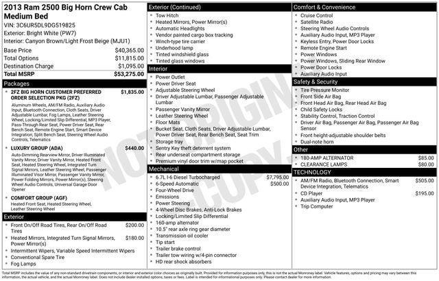 2013 RAM 2500 Big Horn