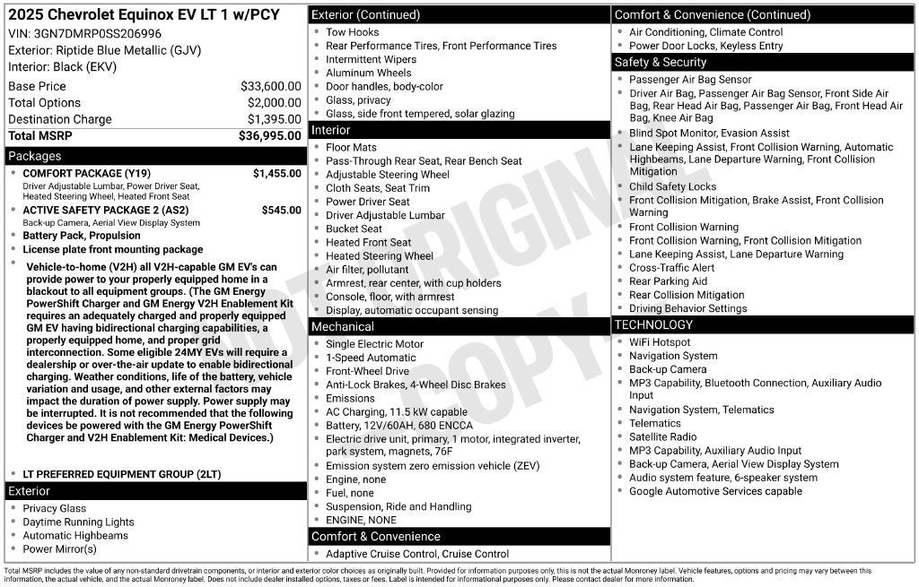 2025 Chevrolet Equinox EV LT