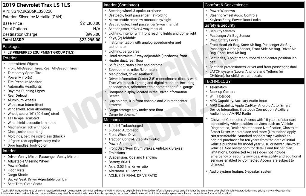2019 Chevrolet Trax LS