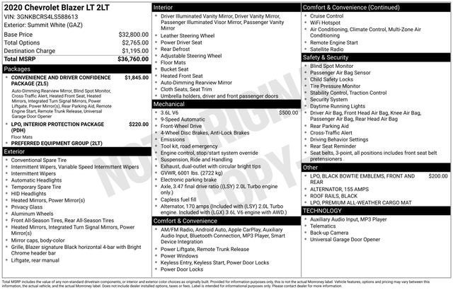 2020 Chevrolet Blazer 2LT