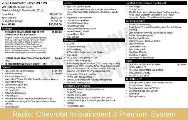 2020 Chevrolet Blazer RS