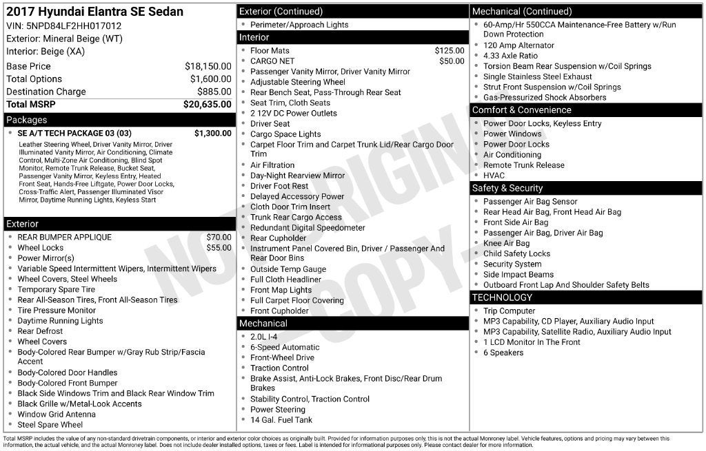 2017 Hyundai Elantra SE
