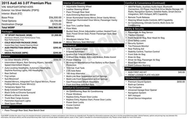 2015 Audi A6 3.0T Premium Plus