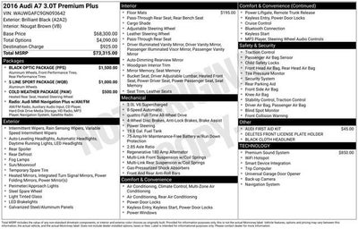 2016 Audi A7 3.0 Premium Plus