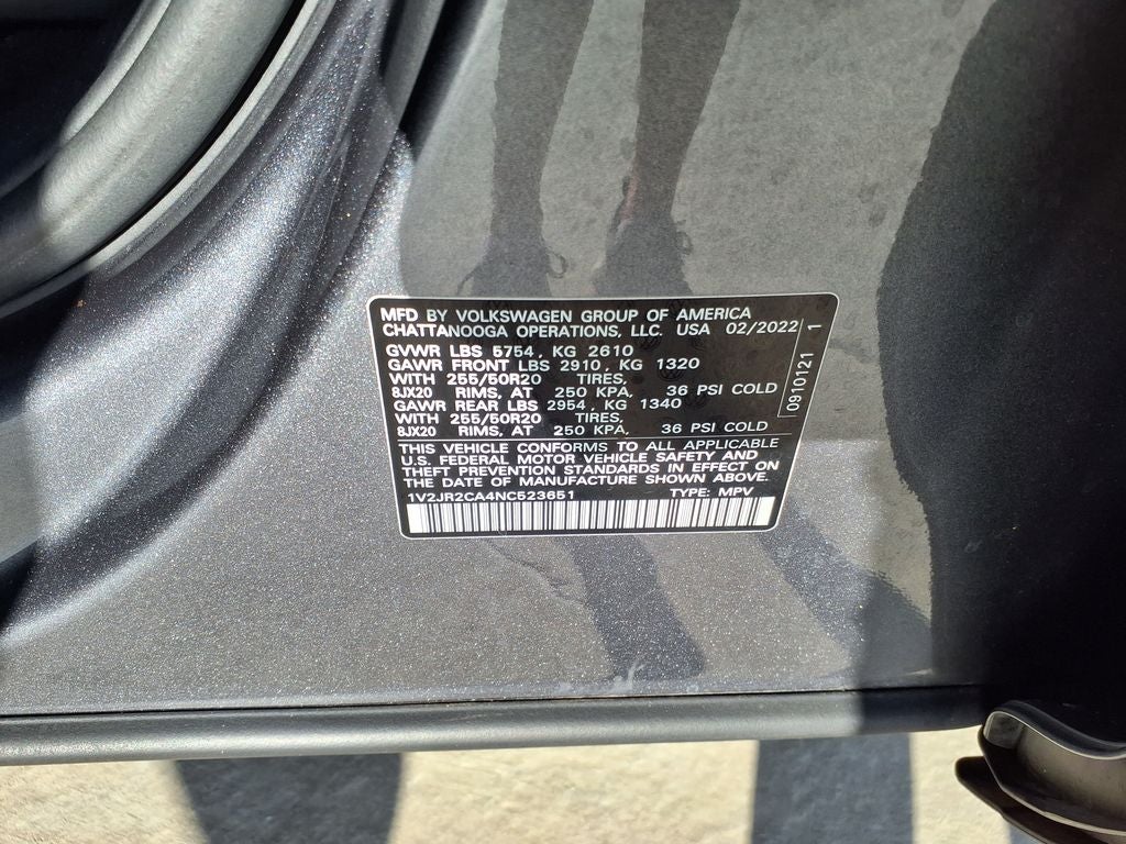 2022 Volkswagen Atlas 3.6L V6 SE w/Technology