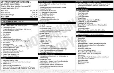 2019 Chrysler Pacifica Touring L