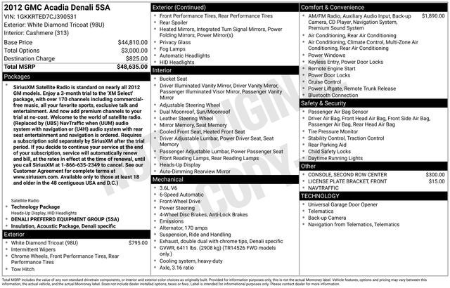 2012 GMC Acadia Denali