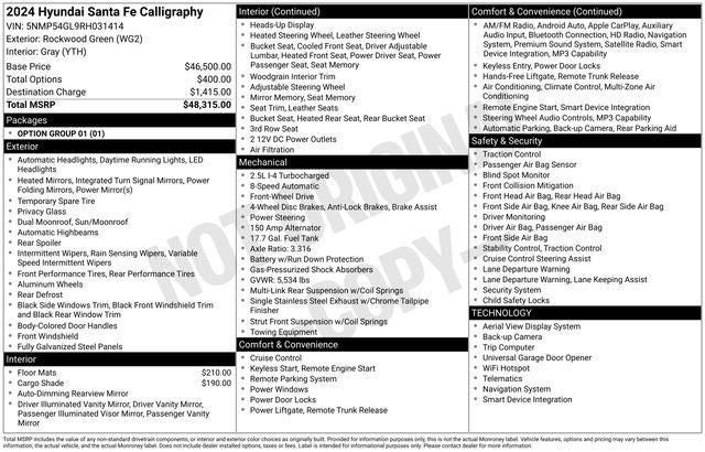 2024 Hyundai Santa Fe Calligraphy