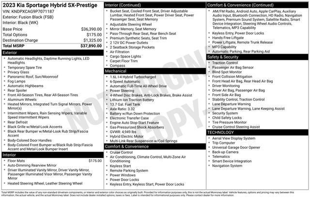 2023 Kia Sportage Hybrid SX-Prestige
