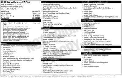 2020 Dodge Durango GT Plus