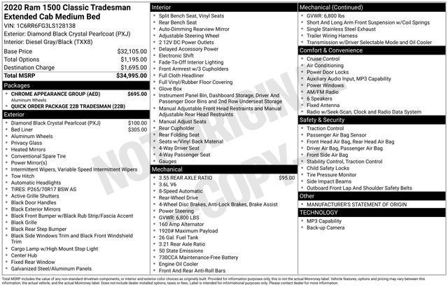 2020 RAM 1500 Classic Tradesman