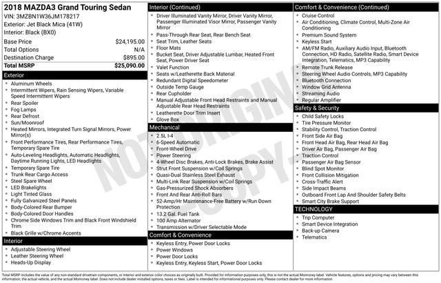 2018 Mazda Mazda3 Grand Touring