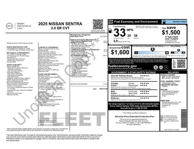 2025 Nissan Sentra SR