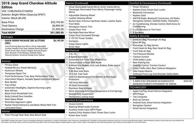 2018 Jeep Grand Cherokee Altitude
