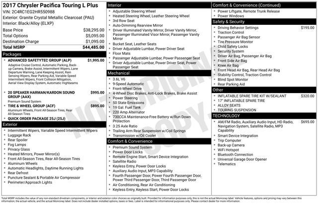 2017 Chrysler Pacifica Touring-L Plus