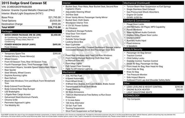 2015 Dodge Grand Caravan SE