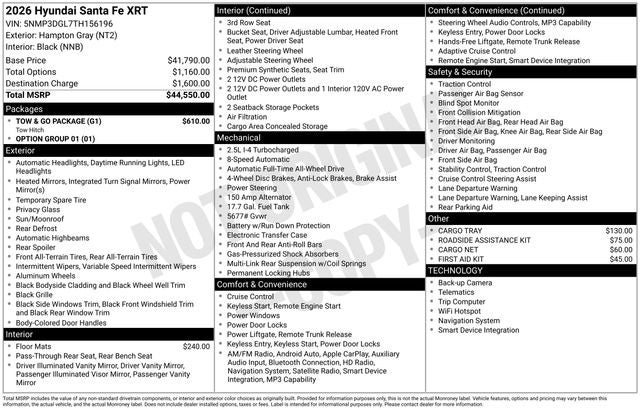 2026 Hyundai Santa Fe XRT