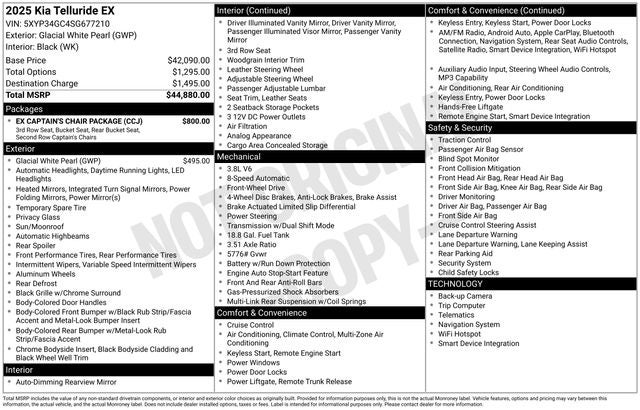 2025 Kia Telluride EX
