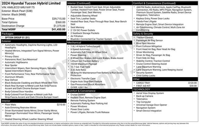 2024 Hyundai Tucson Hybrid Limited
