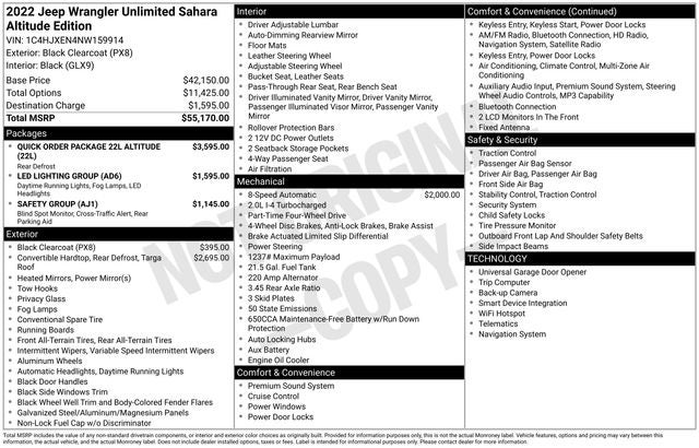 2022 Jeep Wrangler Unlimited Sahara Altitude 4x4