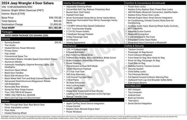 2024 Jeep Wrangler 4-Door Sahara 4x4