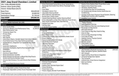 2021 Jeep Grand Cherokee L Limited 4x2