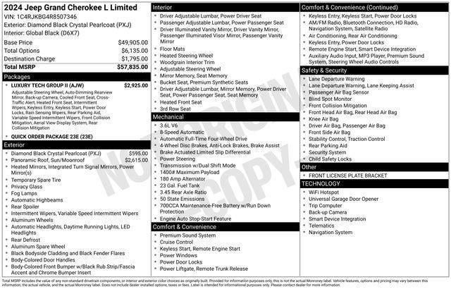 2024 Jeep Grand Cherokee L Limited 4x4