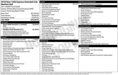 2018 RAM 1500 Express Quad Cab 4x2 6'4' Box