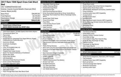 2017 RAM 1500 Sport Crew Cab 4x2 5'7' Box