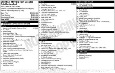 2023 RAM 1500 Big Horn Quad Cab 4x2 6'4' Box