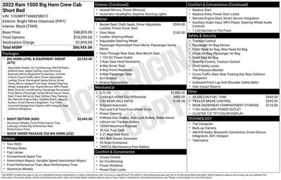 2022 RAM 1500 Big Horn Crew Cab 4x4 5'7' Box