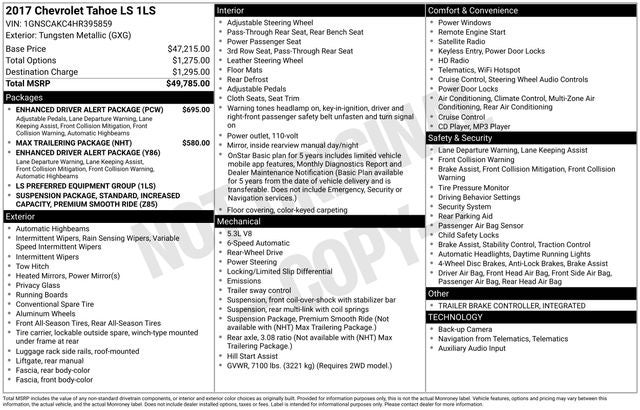 2017 Chevrolet Tahoe LS