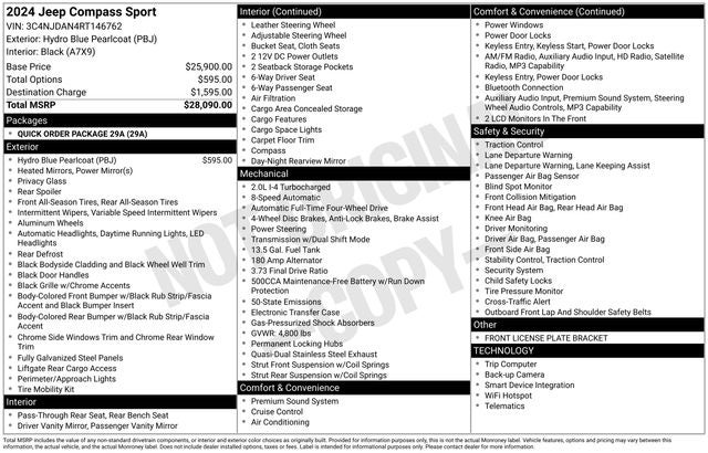 2024 Jeep Compass Sport 4x4