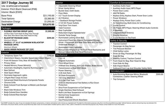 2017 Dodge Journey SE
