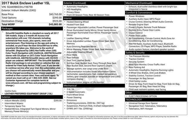 2017 Buick Enclave Leather