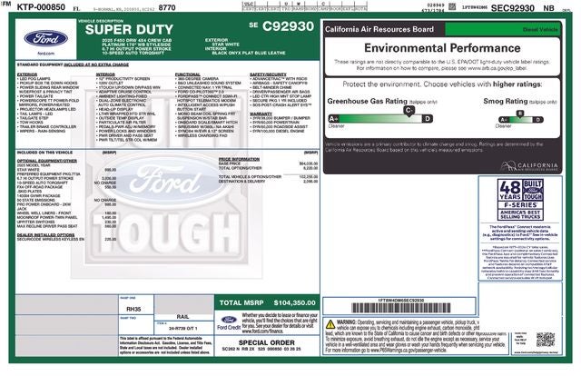 2025 Ford F-450SD Platinum DRW