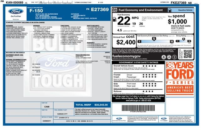 2015 Ford F-150 XL