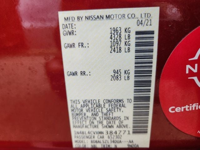 2021 Nissan Altima 2.5 SR