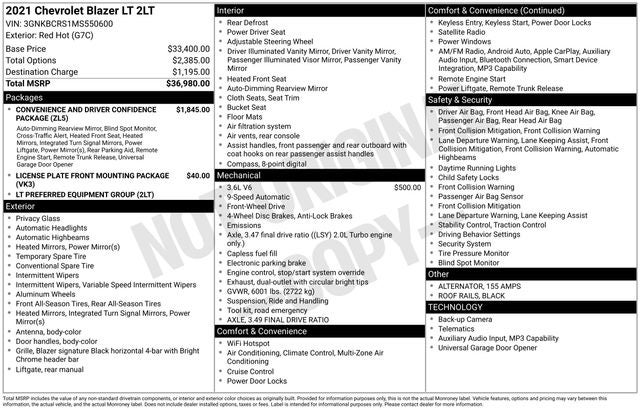 2021 Chevrolet Blazer LT