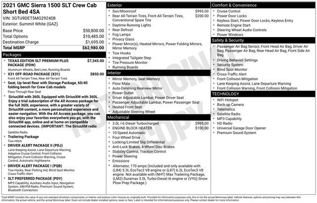 2021 GMC Sierra 1500 SLT