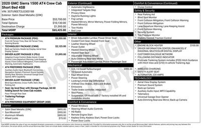 2020 GMC Sierra 1500 AT4